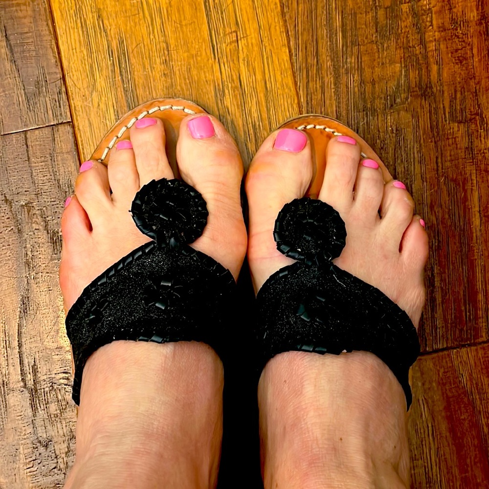 Jack Rogers black w sparkle